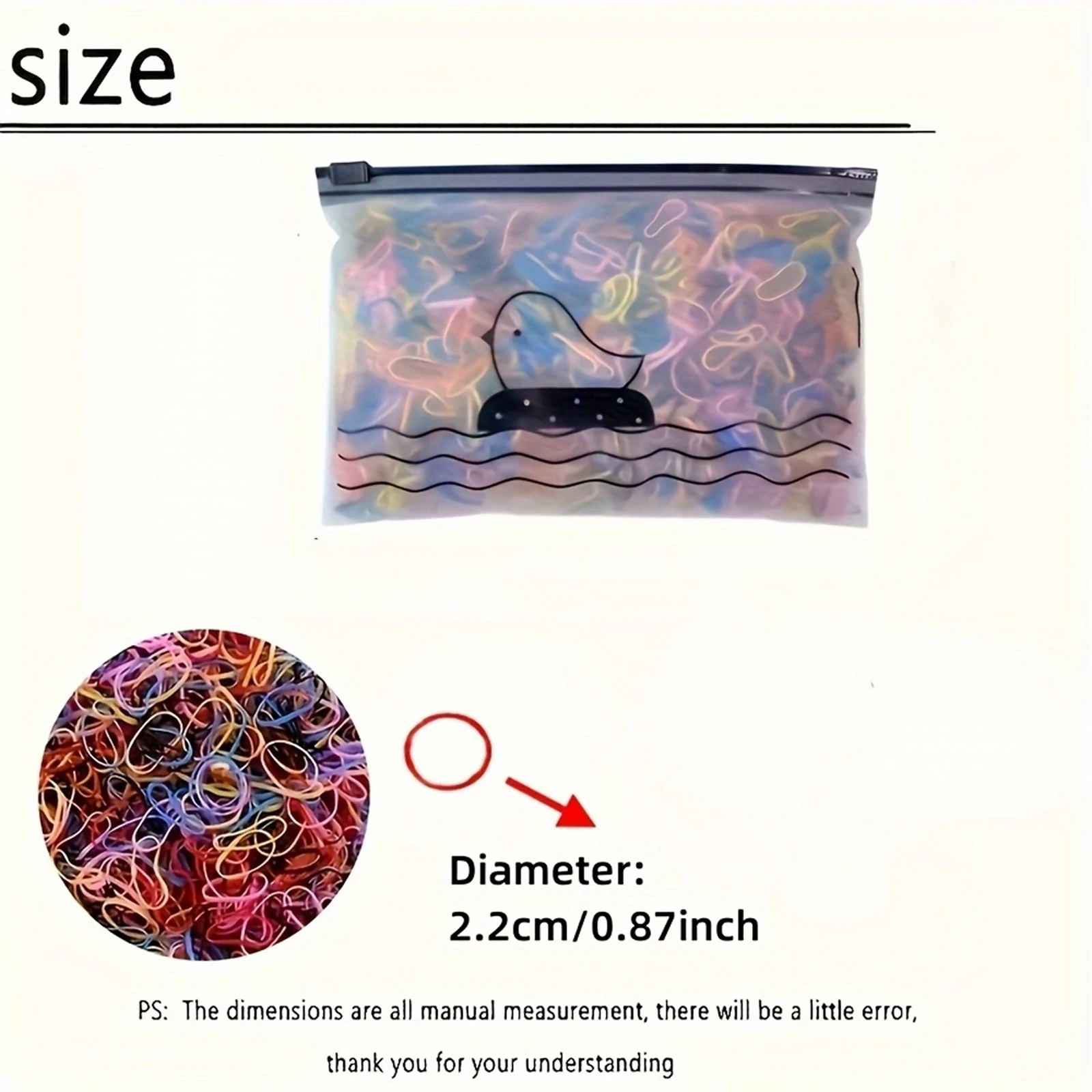 1000/2000pcs High Elasticity Mini Hair Scrunchies - Set of Small Rubber Bands for Easy Hairstyling image 6