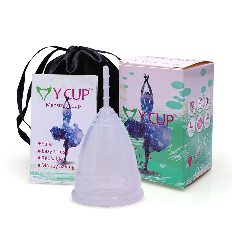 Copa Menstrual de silicona para mujeres, menstruación, antifugas laterales, 1 piezas