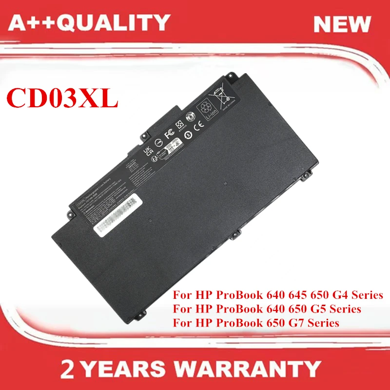 

CD03XL Laptop Battery For HP ProBook 640 645 650 G4 640 650 G5 650 G7 Series