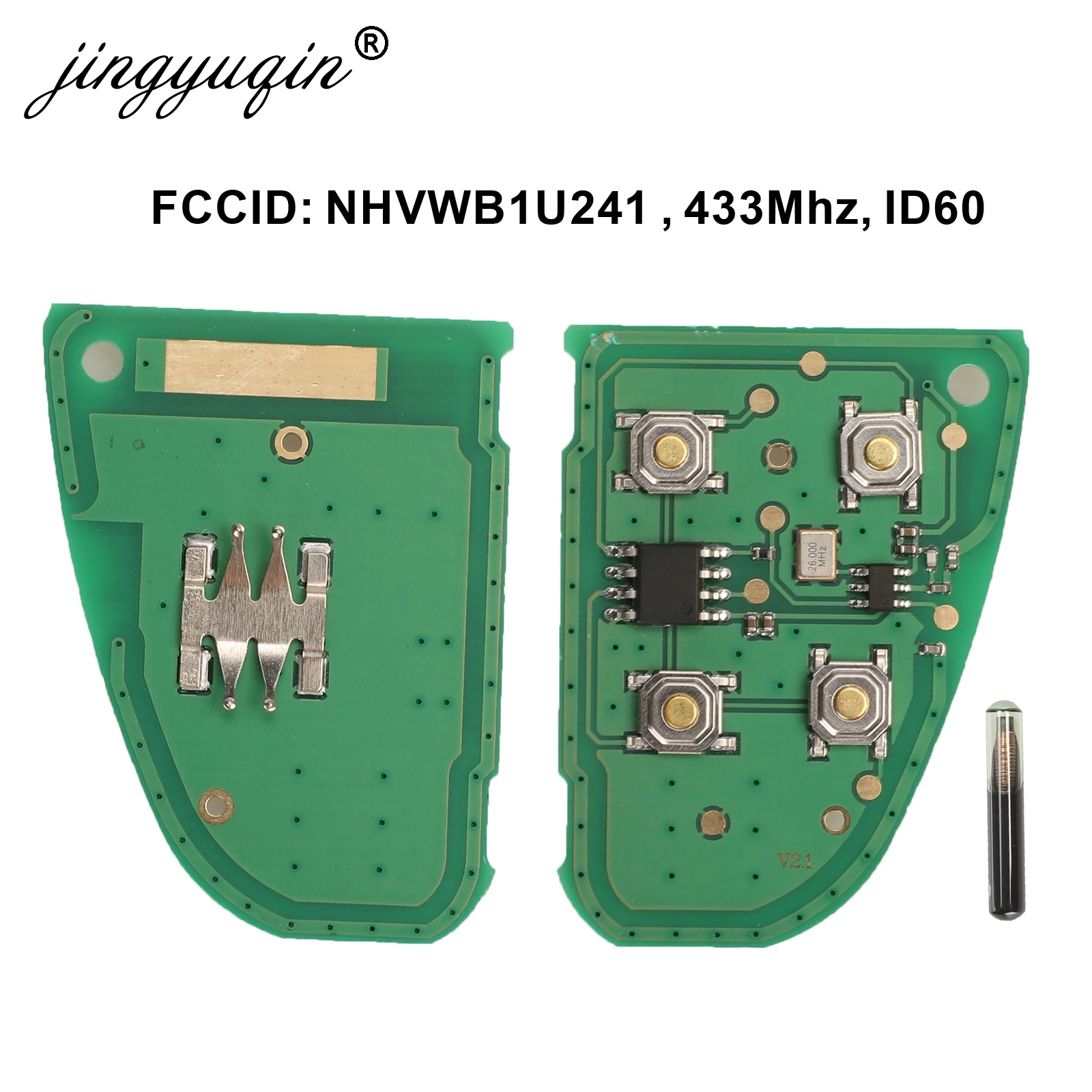 Jingyuqin 4 Bottons Car Auto Remote Board For Jaguar X-Type S-Type 1999-2009 XJ XJR 2002 2003 2004-2008 315/433MHz Without Chip