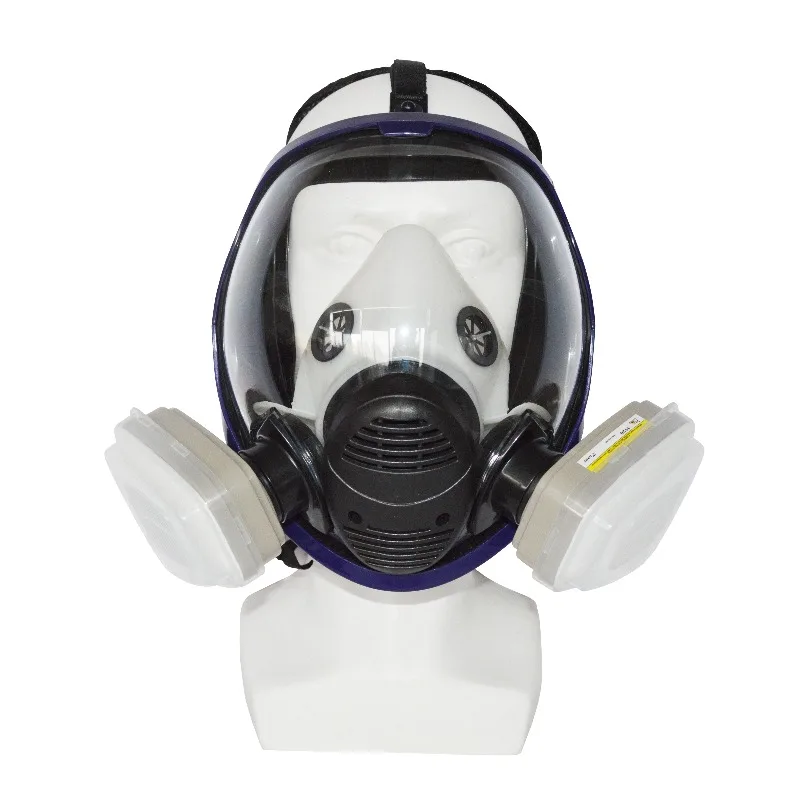 

Full Face Respirator Industrial Antigas Chemical Respirator Mask with Double Filters