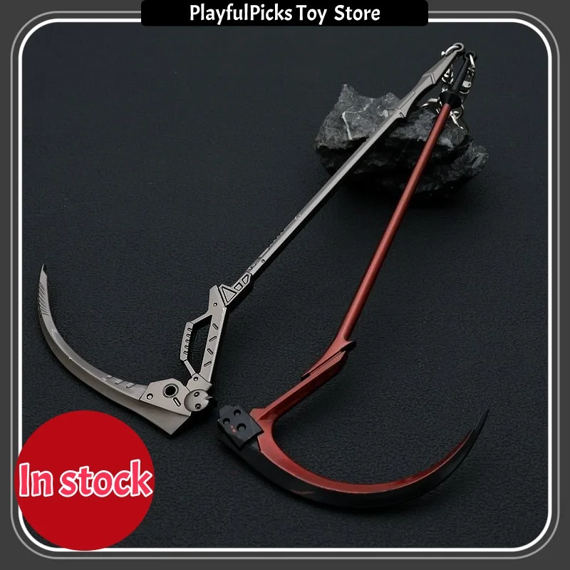 In Stock 18cm Black Red Scythe Articulated Model Backpack Charm Decoration Accessories Figurine Collectible 1/12 1/8 BJD MJD