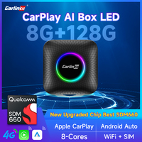 CarlinKit Android 13 SDM660 6225 CarPlay Ai Box LED 8-Cores Wireless Android Auto& CarPlay Car USB Adapter 64G 128G FOTA Upgrade