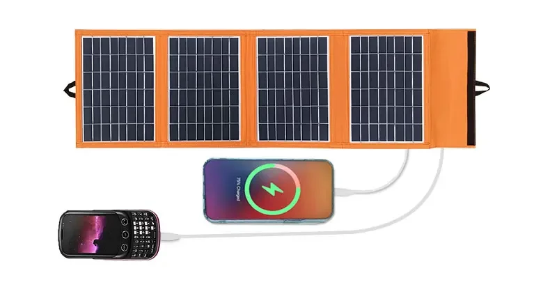 mini flexible solar panel Foldable portable solar panels portable with charger for mobile charging