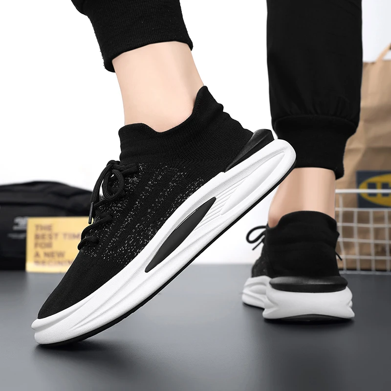 Fashion Men Casual Shoes Mesh Socks Shoes Comfortable Walking Running Sneakers Comfortable Tennis Shoes Breathable Sports Shoes