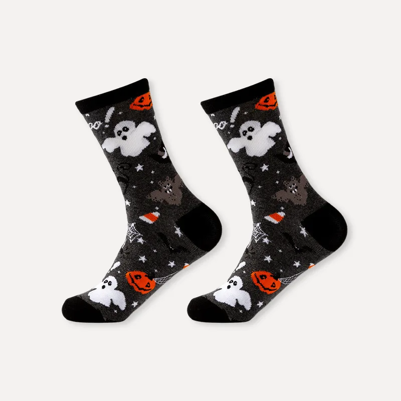 New Halloween Cotton Socks Men Women Fashion Comfortable Mid-tube Socks Skeleton Good-looking Stockings Suitable Daily Wear