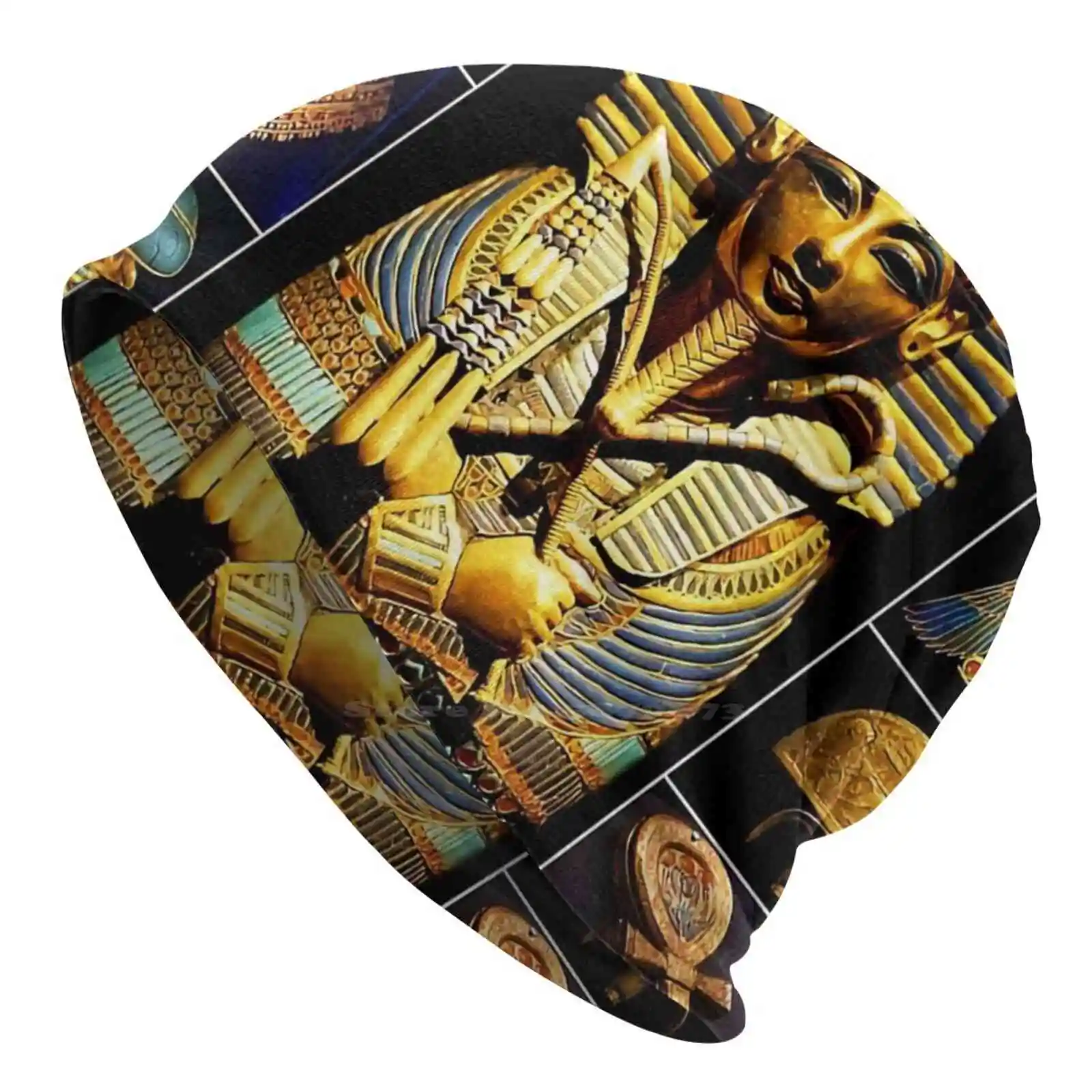 Koning Tut (Tutankhamun) Gebreide Muts Warme Beanie Outdoor Caps Tutankhamun Farao Mummie Tutankhamen Oude Egyptische Graven