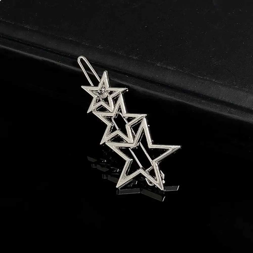 Love Heart Metal Hair Clip Hairpin Hollow Star Geometric Hair Clip For Women Hairpin Sweet Girl Headwear Y2k Hair Accessories