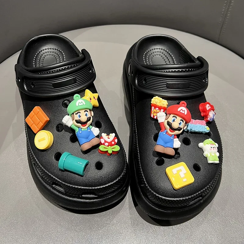 12pcs Cute Cartoon Game Series Shoes Accessories Anime Charms Hole Shoes Buckle Diy Decoration Removable Boy And Girl For Gifts