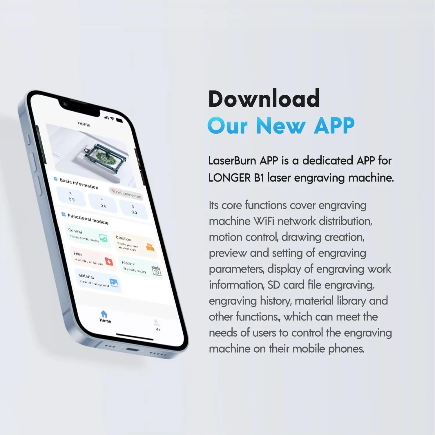 Longer Laser B1 40W, 36000mW Laser Cutter and Engraver with a 32-bit High-Speed Motherboard