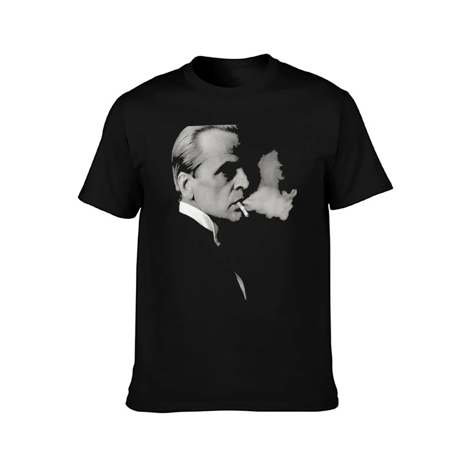Kinski Smoking Black & White T-Shirt, Summer Casual Cotton Tee, Oversized Streetwear Tops, Vintage Graphic Print, 100% Cotton