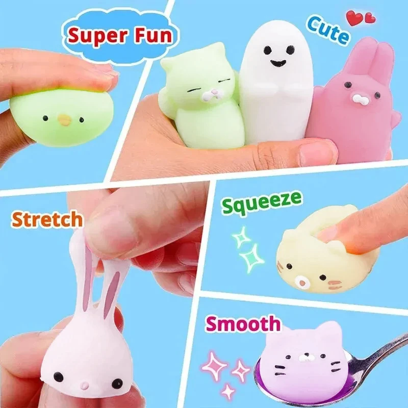 20Pcs Mini Cute Cartoon Animal Stress Relief Toys For Boys Girls Birthday Party Favor Piñata Filler Carnival Kids Party Supplies image 5