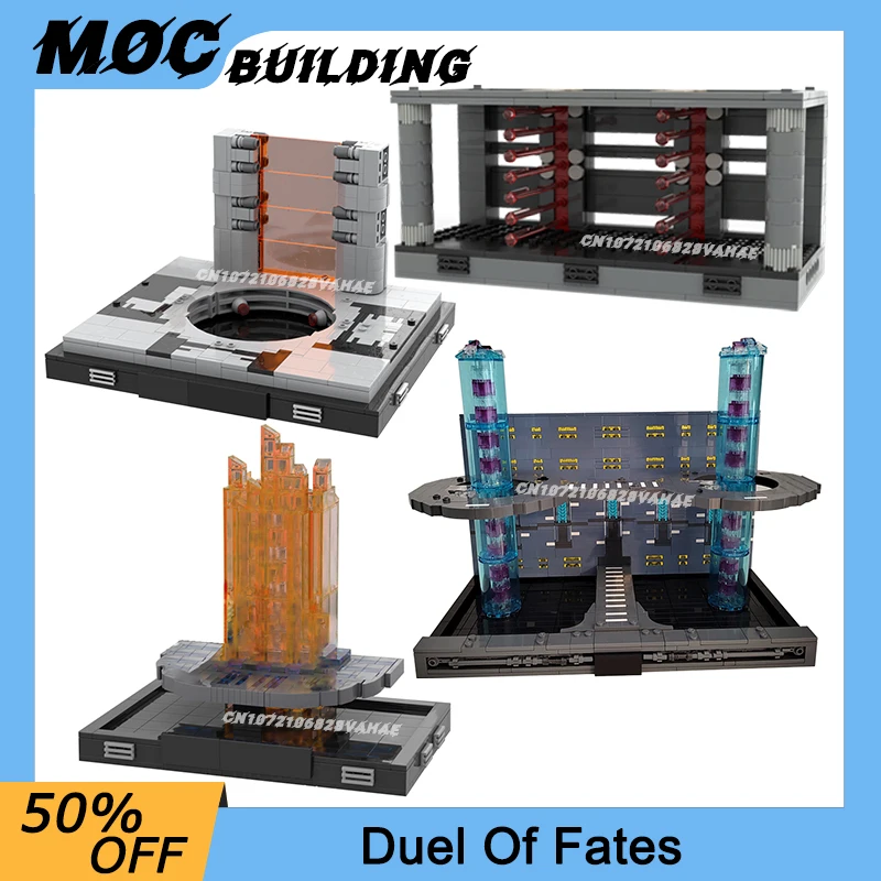 Space Series Scene Model Duel Of Fates Diorama MOC Building Blocks Creative Toys DIY Assemble Bricks Collection Display Gifts