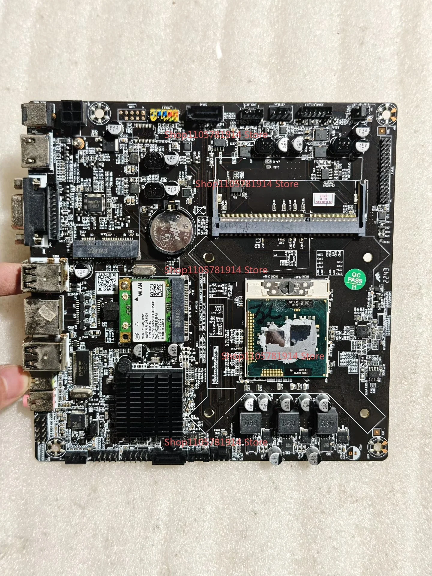 For HM55S V3.3 All-in-one Computer Small Main Board, I3-330M Processor, Board U, Support DDR3 Memory, MSATA Hard Disk