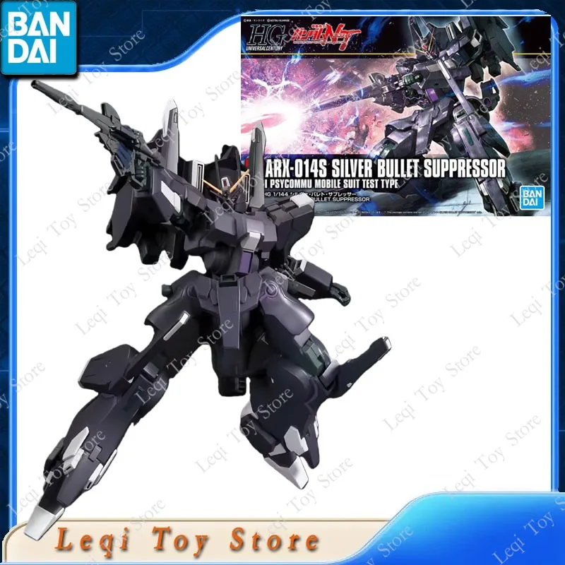 

Bandai Original Genuine HG 1/144 ARX-014S SILVER BULLET SUPPRESSOR Action Anime Figures Toys Kids Gift Assembly Model Ornaments