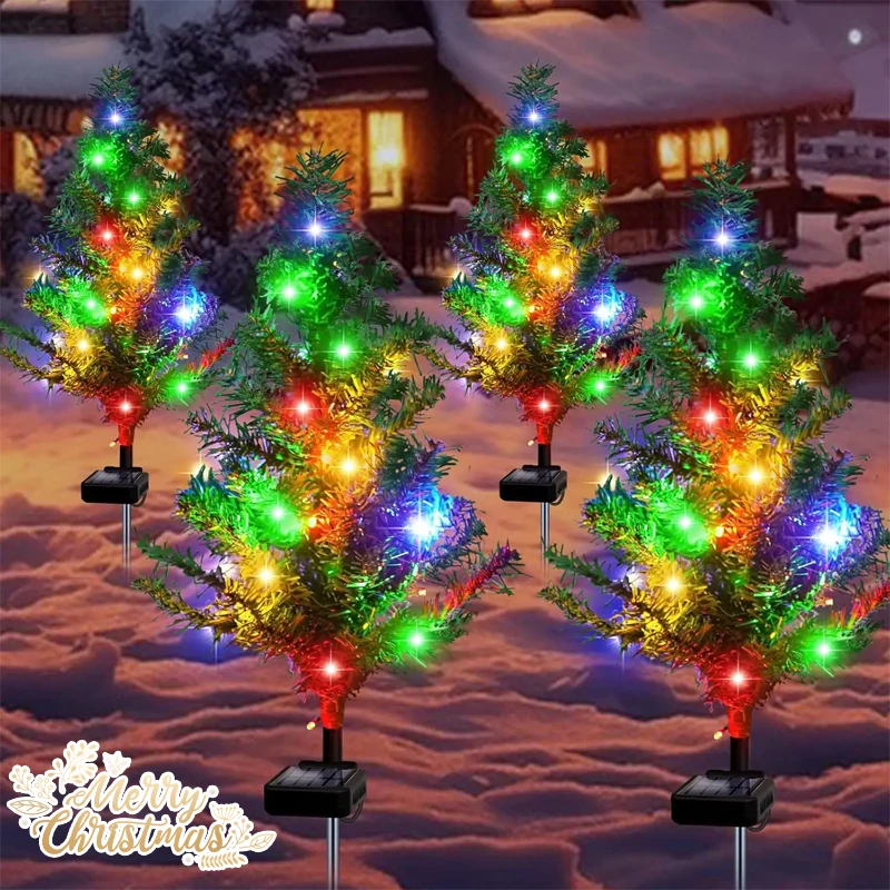 

Солнечная рождественская елка Декор Всепогодные светодиодные уличные фонари для сада, террасы, крыльца с подсветкой для вечеринки