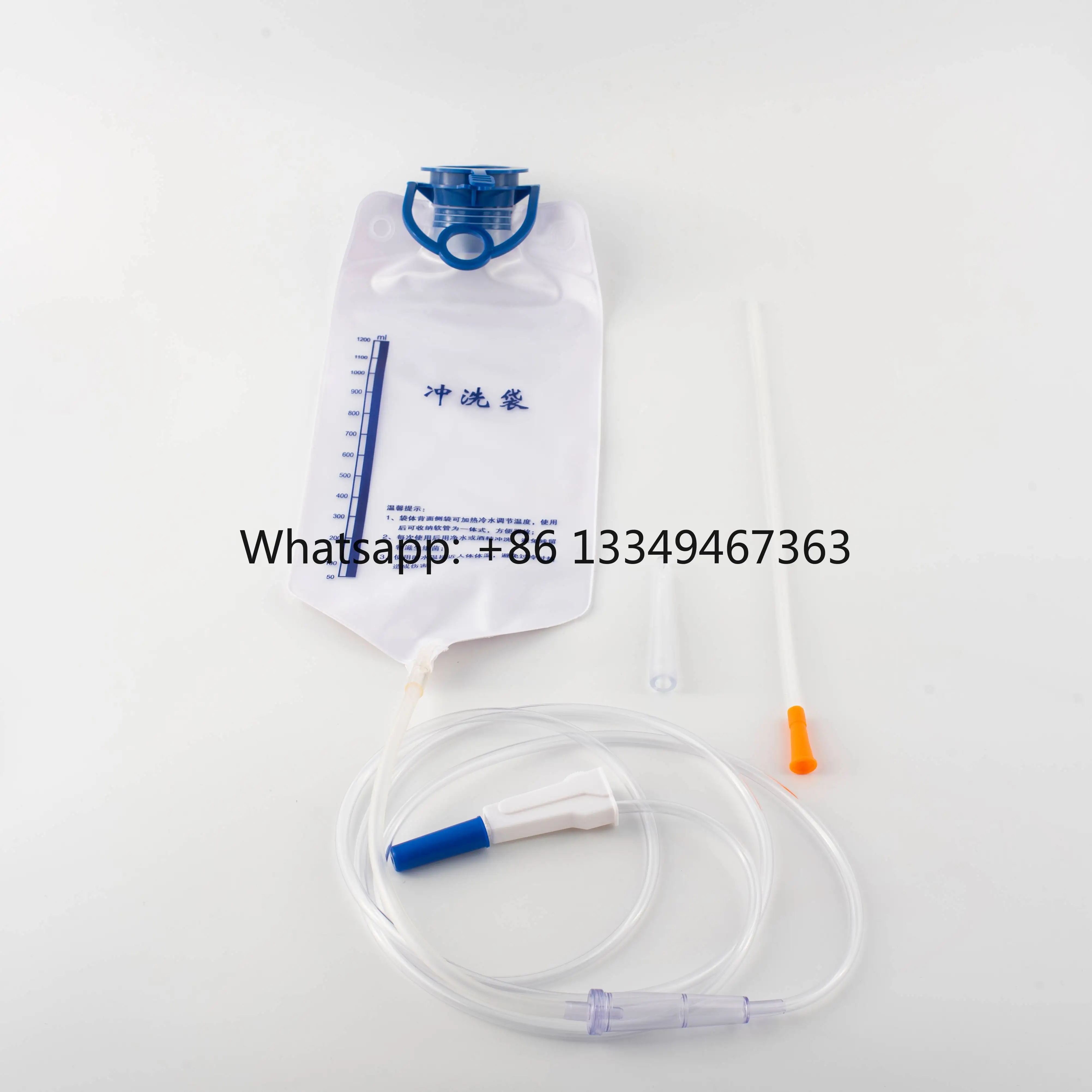 Medical PVC Disposable Enema Bag Kit for Colon Cleaning Irrigation EOS Type Disinfecting