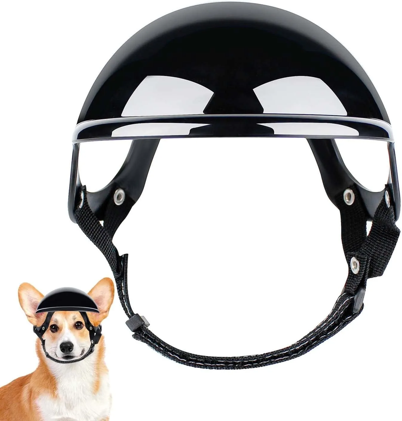 Dog safety helmet, motorcycle head protector, durable and comfortable, ideal choice for pets