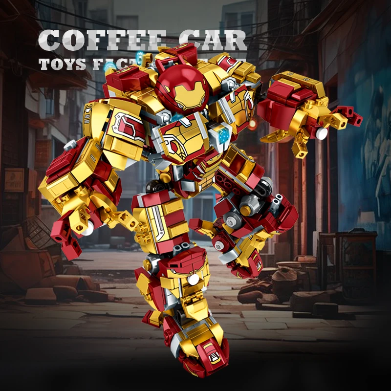 Robot gigante Armatura da combattimento Building Blocks Kit fai da te Mecha Hero MOC Mattoni Modello 3D Action Figures Giocattolo Per adulti Bambini Regali di compleanno