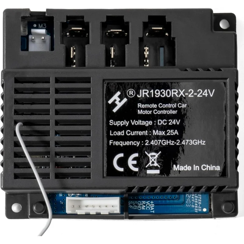 

JR1930RX-3-24V = JR1930RX-2-24V Control Box Receiver for 24V Kids Ride On Car – Remote Control Mainboard Replacement