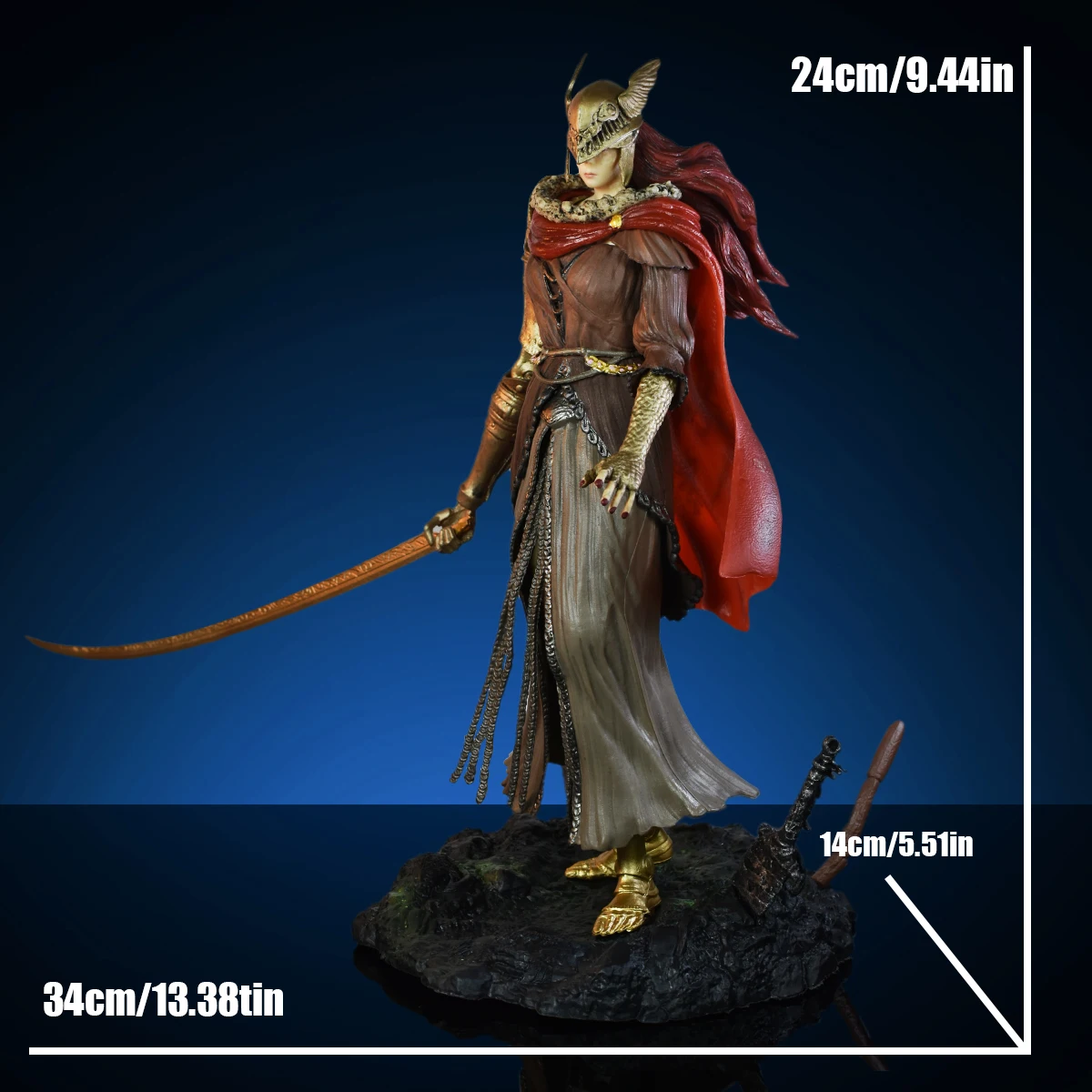 ELDEN RING Malenia Blade of Miquella Anime Figure Valkyrie Figurine 24cm PVC Statue Model Collection Desk Decora Kid Toy Gifts