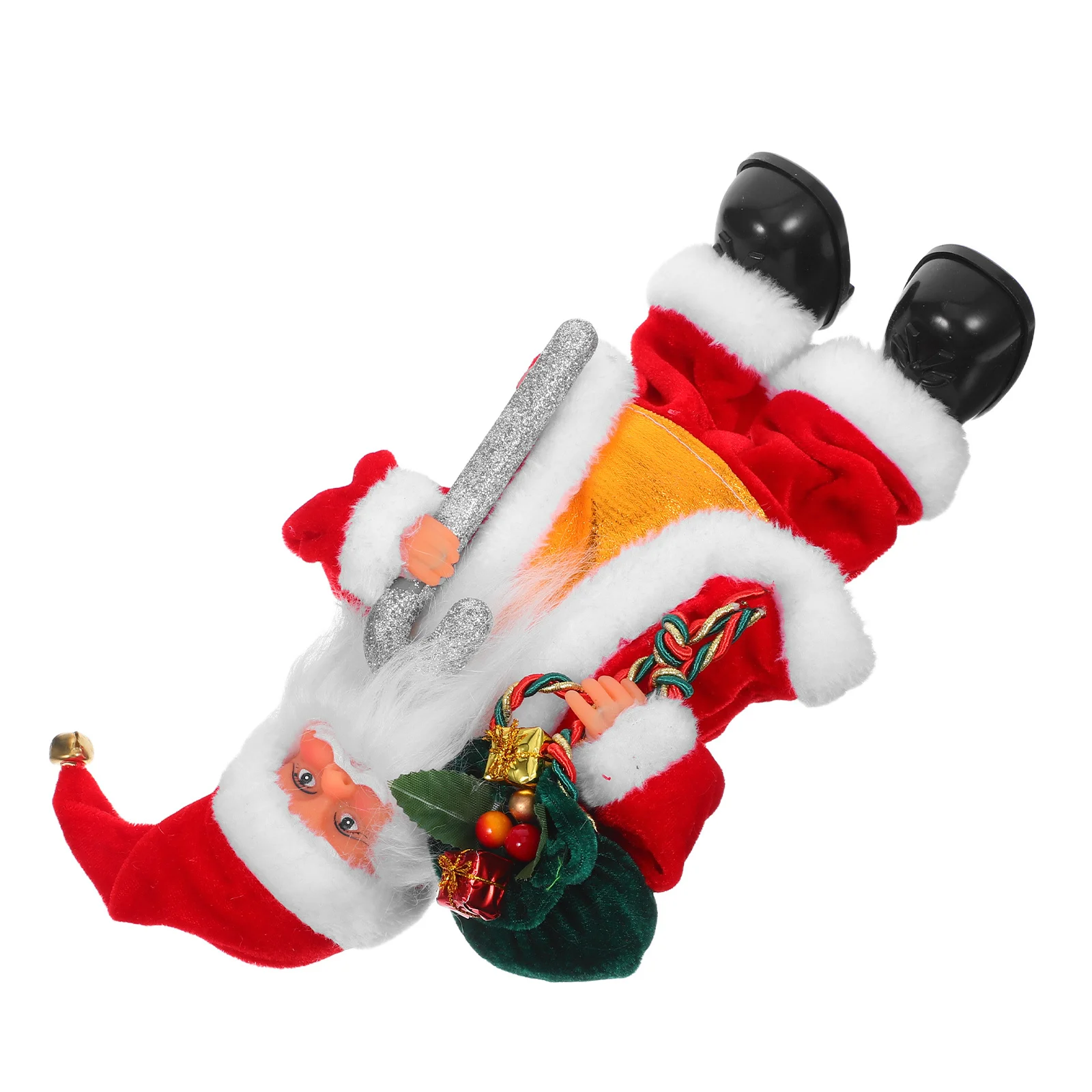 ซานตาคลอสไฟฟ้าดนตรีตกแต่งคริสต์มาส ซานตาคลอสเคลื่อนไหวได้ ของขวัญปาร์ตี้คริสต์มาส ของประดับตกแต่งวันหยุดสำหรับเด็ก ซานตาคลอสดนตรี