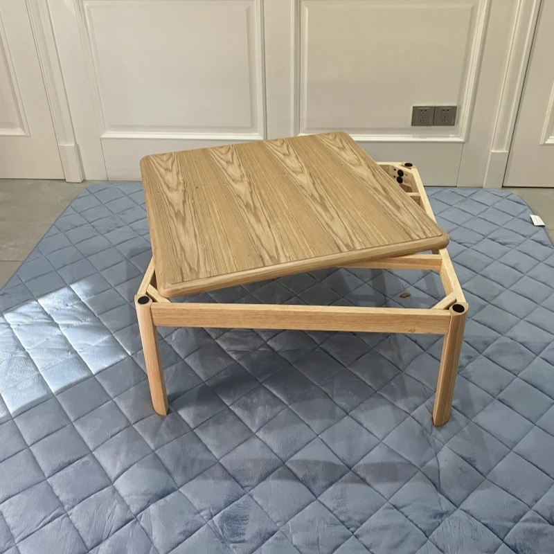 Nowoczesne meble drewno Kotatsu stół kwadratowy 75cm salon styl japoński ogrzewacz do stóp Tatami podgrzewany drewniany stolik kawowy