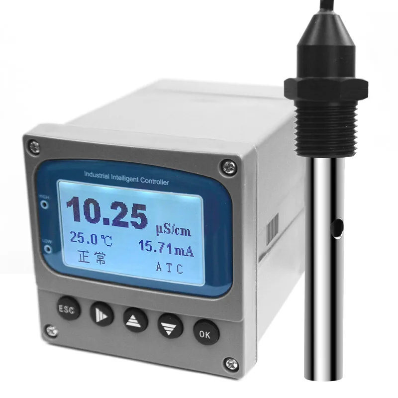 

Stainless Steel Conductivity Sensor Online Conductivity Controller TDS Sensor EC Probe RS485 Conductivity Meter For