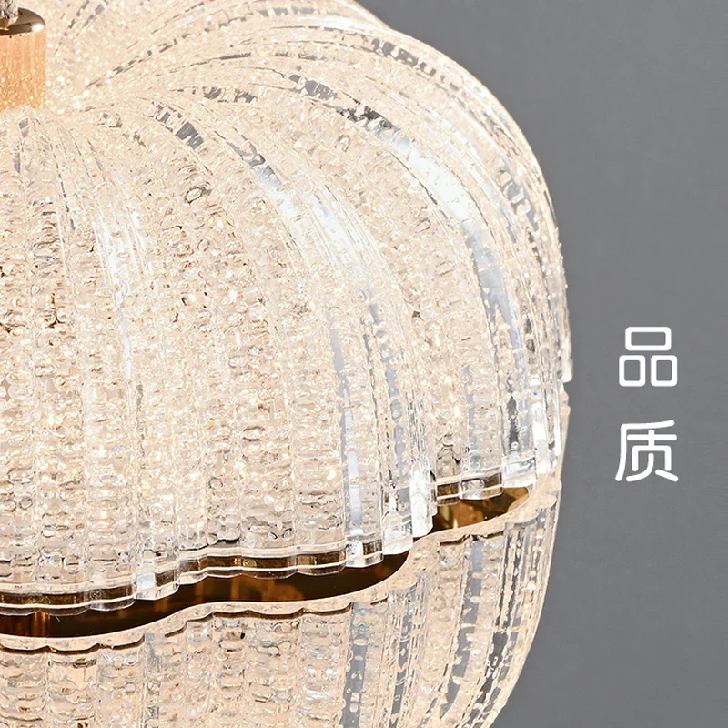 مصباح جداري على شكل يقطين بجانب السرير وغرفة النوم، ضوء الرياح الكريمي الفرنسي، غرفة المعيشة الفاخرة، خلفية الجدار، مصمم رئيسي