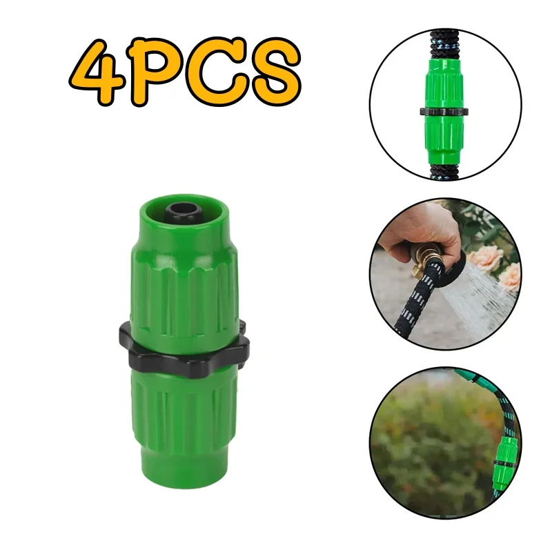 4 Expandable Garden Hose Repair Kit Tools, Easy to Install, Compatible with Most Hose and Water Pipe Repair Connector Kits, Plastic Quick Connectors for Telescopic Pipes