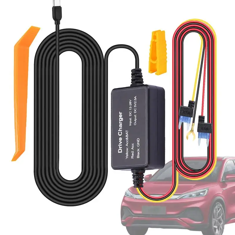 Hardwire Kit For Dashcam Cable Hardwire Adapters Multi-purpose Battery Adapter Cord Extension Cord Cable For Car Driving