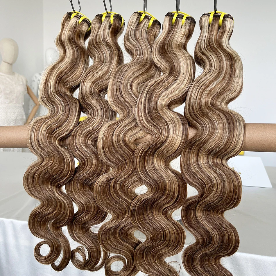 

Иуги 10А Класс # 4/27 объемная волна, цвет омбре, 100% необработанные пучки человеческих волос, 10-24 дюйма, наращивание каштановых волос