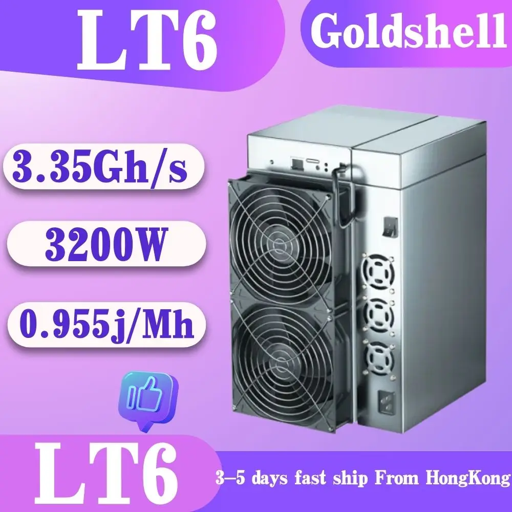 Used/New Goldshell LT6 3.35gh/S Mining Doge Scrypt Algorithm Asic Dogecoin Litecoin Miner with PSU Included Free Shipping