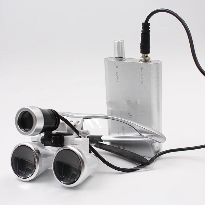 Loupe Surgery  Medical Operation Binocular Dentals Magnifier with Headlight LED Light Loupe Lamp 3.5X Magnification