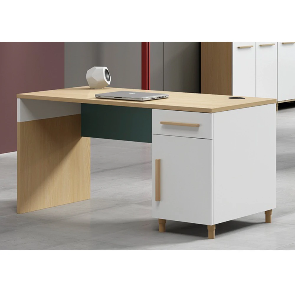 

Modern Office Oak Single Desk Office Cheap Computer Desk 1 Person