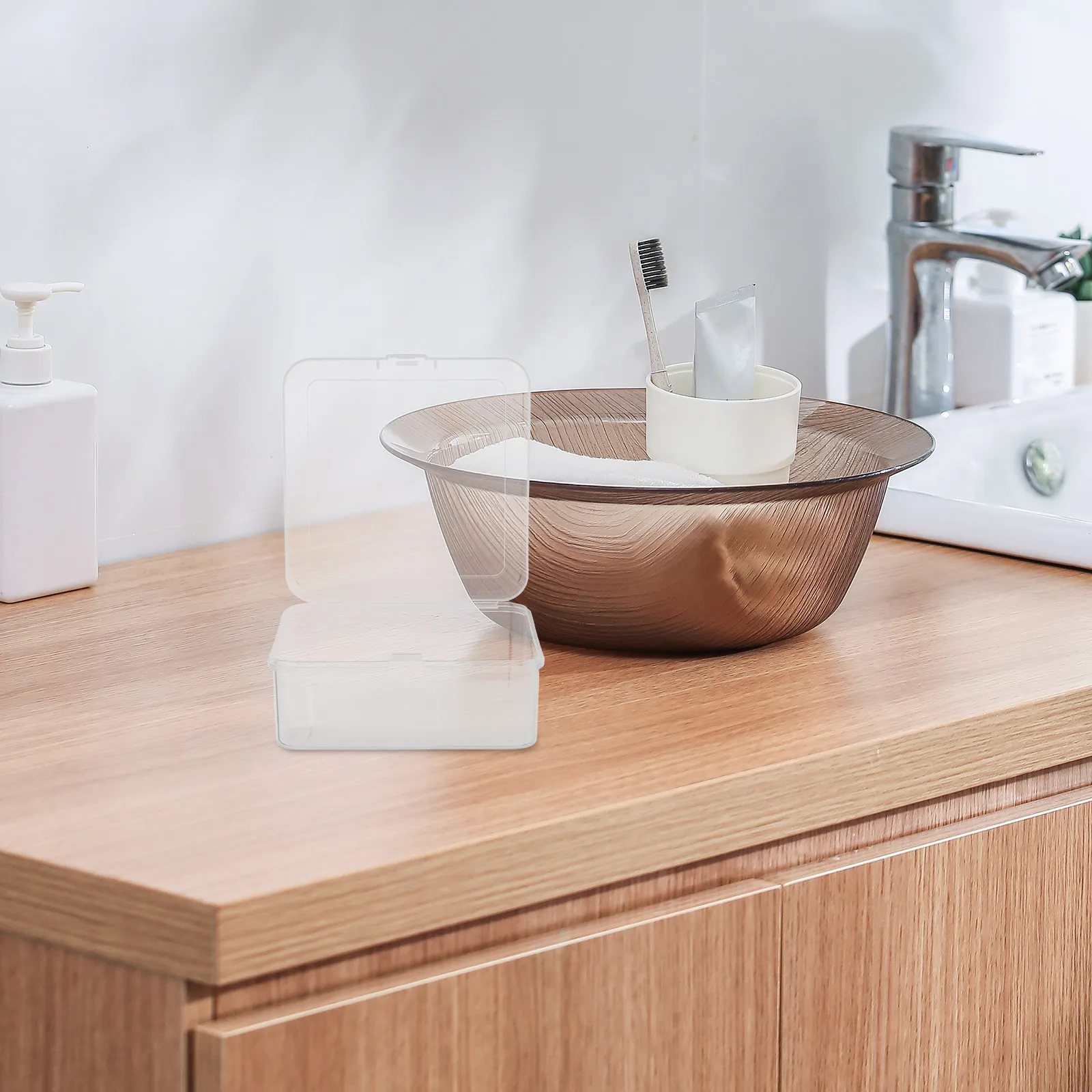 

24Pcs Portable Soap Case Clear Square Box with Lid for Travel Home Transparent Storage Container for Handmade Soap Organized