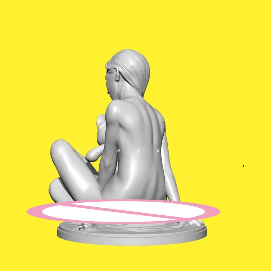 1/35 Scale Resin Figure Assemble Model Kit Naughty Girl Series Little Bear Sister Unassembled Unpainted 3D printing toy