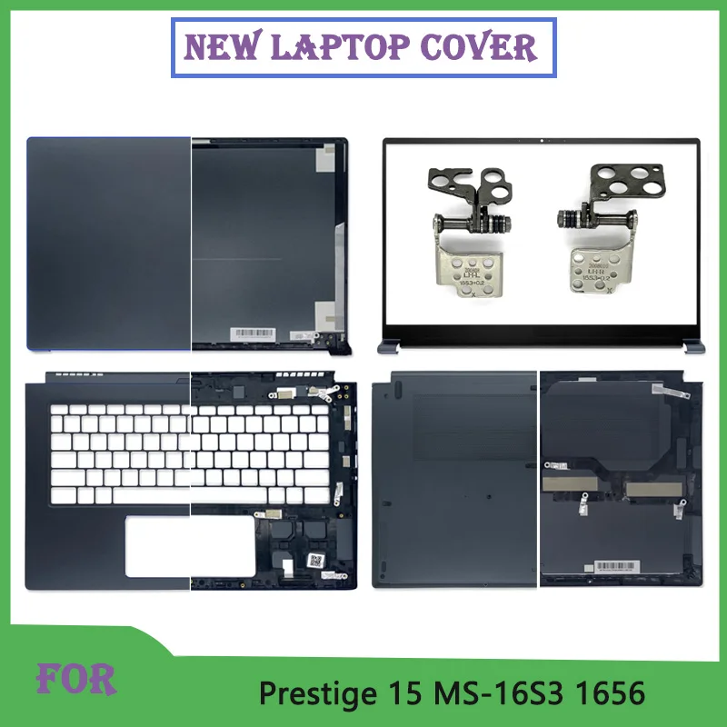 

95% новый для Prestige 15 P15 MS-16S3 MS-16S6 PS63, задняя крышка экрана ноутбука, передняя рамка, упор для рук, верхняя нижняя петля корпуса, замена