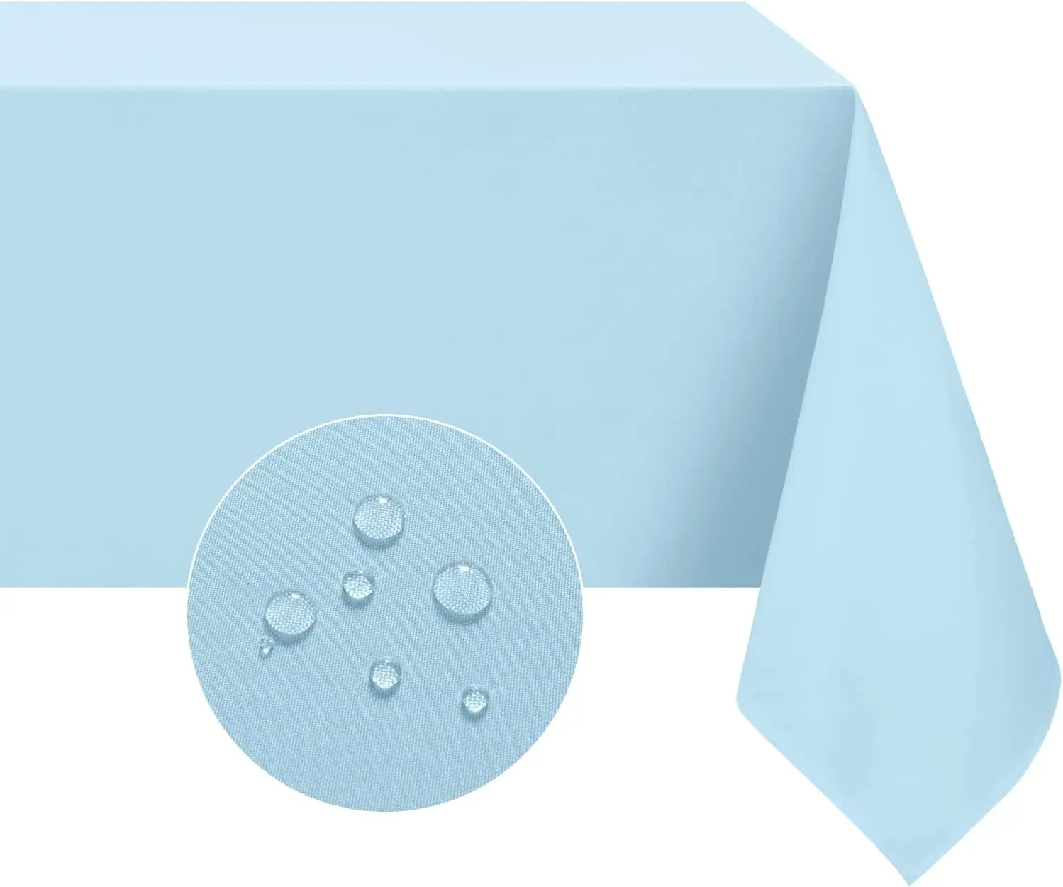 

Rectangle Tablecloth, Waterproof & Stain Resistant Table Cloths Wrinkle Free Fabric Washable 210GSM Polyester Table Cover fo