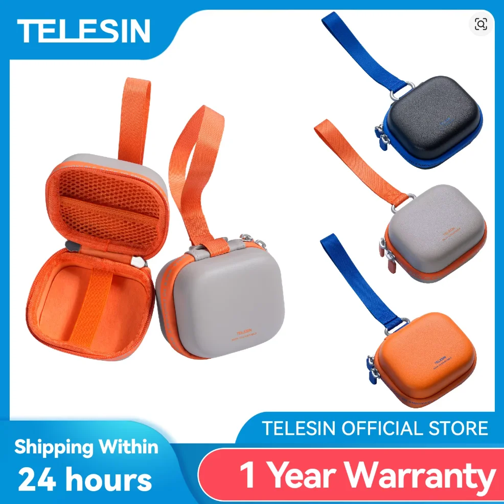 

TELESIN DisAdv Mini Storage Protection Bag Carrying Case Compatible with DJI OSMO Action 6 5Pro 4 3 GoPro Hero Insta 360 Ace