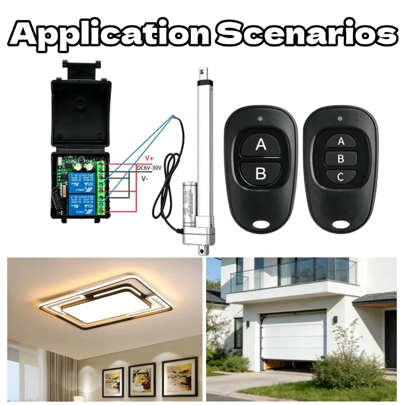DC12V 2CH 433Mhz Wireless Remote Relay Switch Kit 2/3‑Button RF Key Fob Transmitter Receiver For Garage Door Gate Motor Light