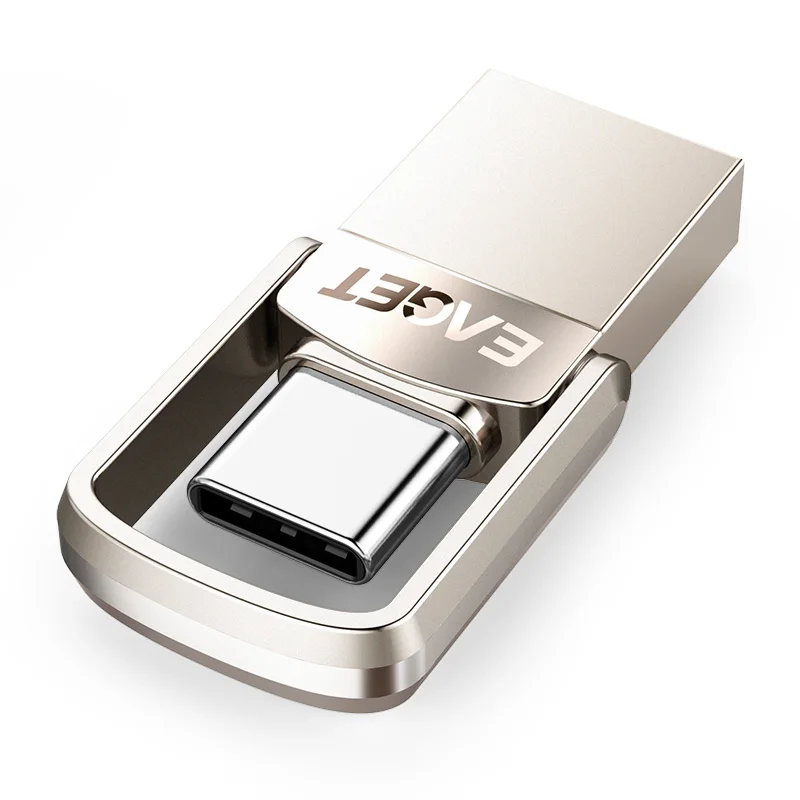 EAGET CU20 USB Flash Drive 32GB OTG Metal USB 3.0 Pen Drive Key 64GB Type C High Speed pendrive Mini Flash Drive Memory Stick