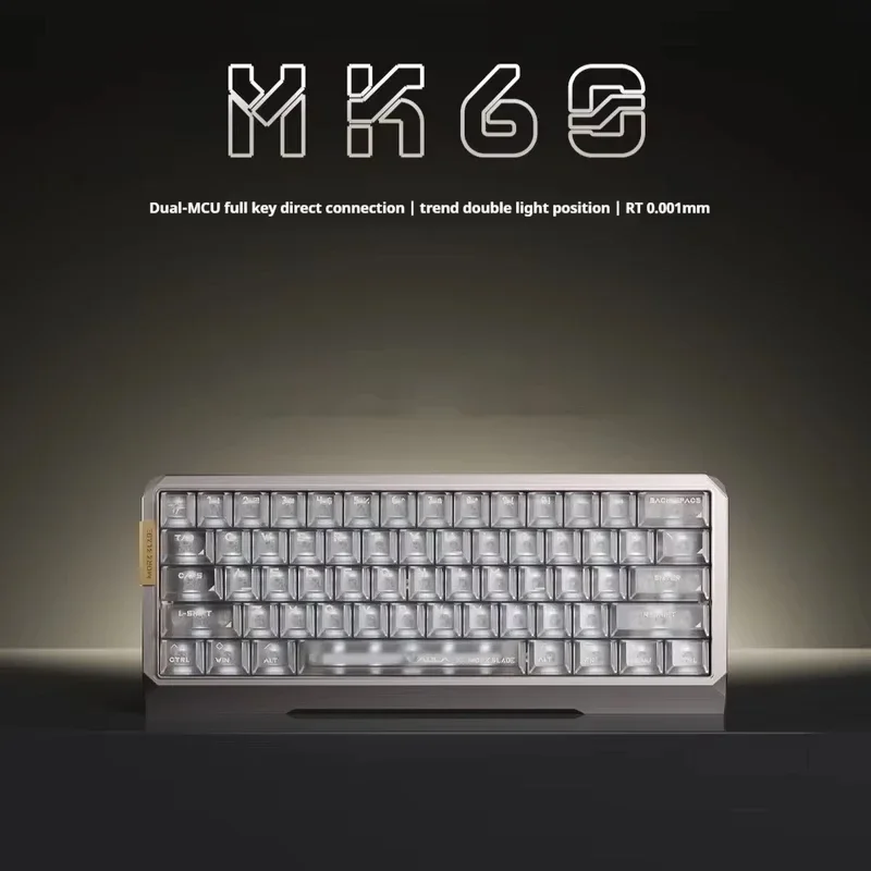 AULA X MORK BLADE MK60 Игровая клавиатура с магнитным переключателем из алюминиевого сплава с ЧПУ RT0.001 Пользовательская проводная механическая клавиатура Аксессуар для ПК