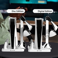 VR Charging Station For PS VR2 PS5 Charging Station with Cooling Fan, VR Charging Display Stand with Headset and Game Storage Ho