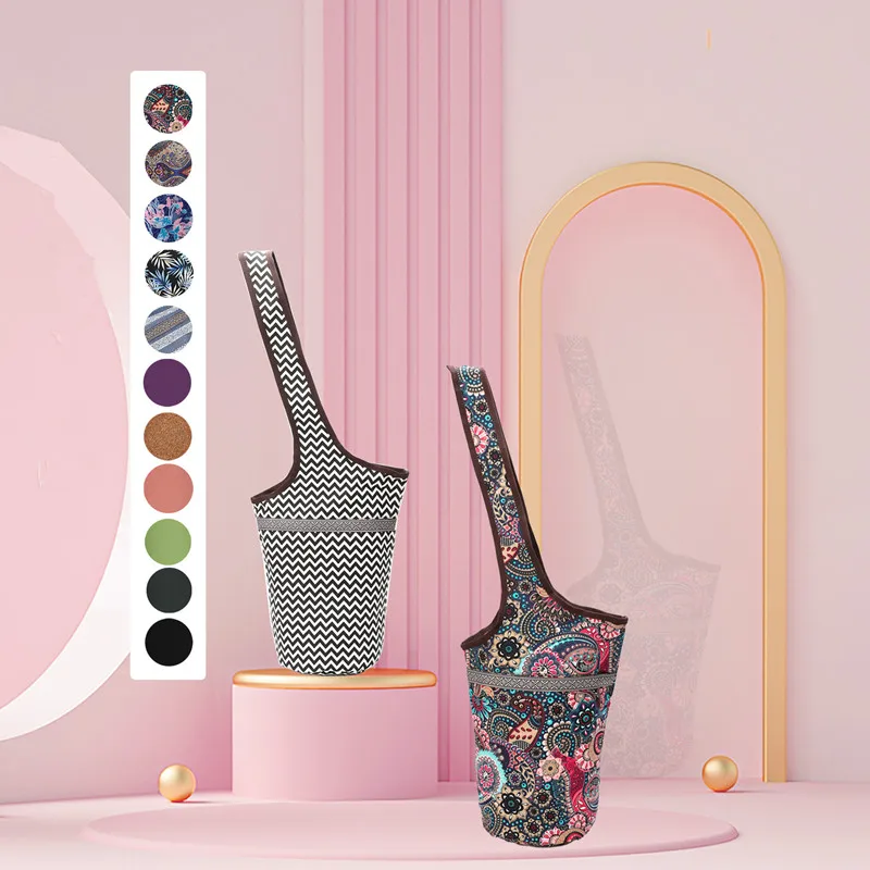 

Single-shoulder Yoga Bag Canvas Yoga Mat Bag Multi-Functional Backpack Yoga Storage Bag for Gym, Pilates & Fitness