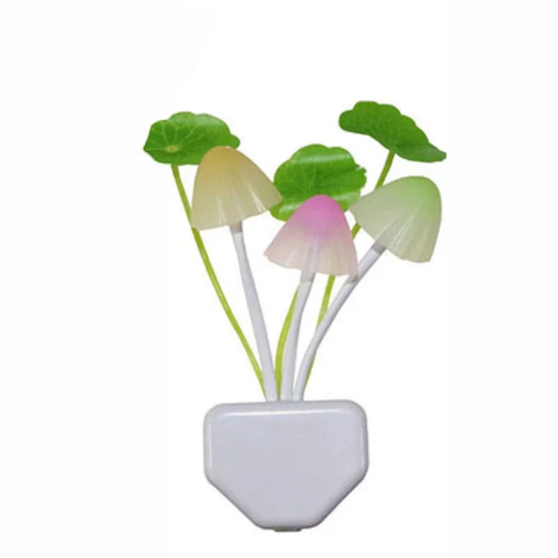 LED Night Light Sensor 3 LED Colorful Dream Flower Mushroom Lamp Novelty Night Light Bedroom Babyroom Lamps for Kids Gifts