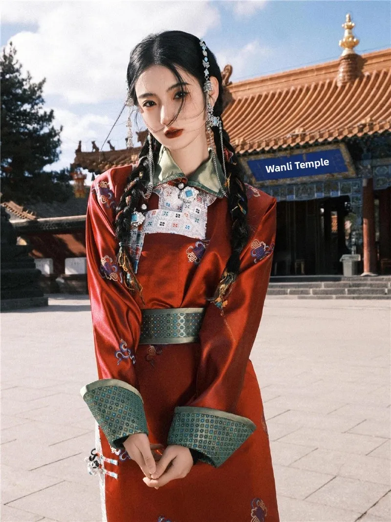 

Mongolian Robe Dance Performance Costume Ethnic Minori Photoaphy Studio New Arrival Women's Traditional Clothing Stage Ou...