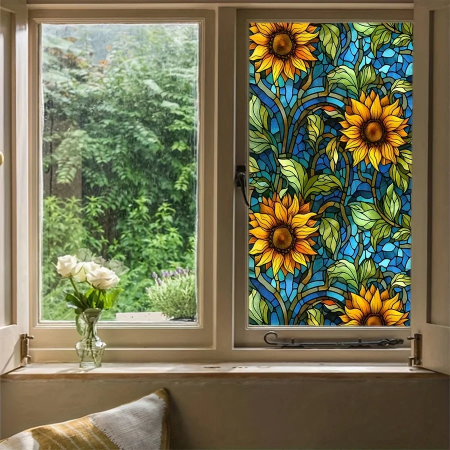 1 قطعة المشهد عباد الشمس اللون الزجاج نافذة الفيلم الديكور كهرباء الخصوصية الزجاج فيلم شباك الفيلم غرفة نوم غرفة المعيشة حمام #1