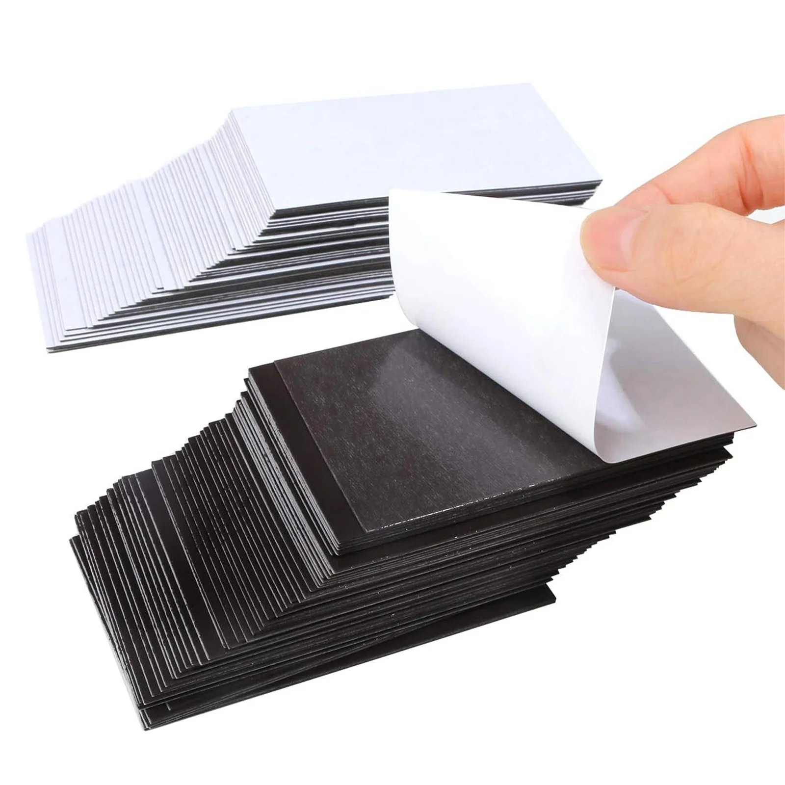 Feuilles magnétiques autocollantes 3,5x2 pouces, durables et flexibles, personnalisables, à peler et coller, pour cartes de visite et projets créatifs
