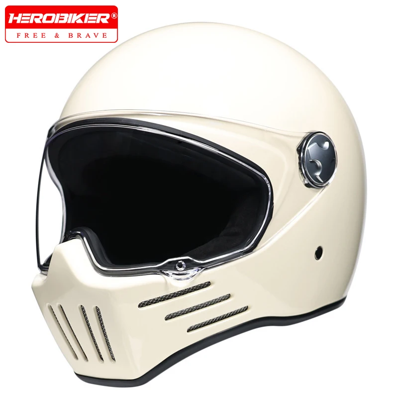 

Retro Motorcycle Helmet Safety Motorcycle Full Helmet Anti Fall Motorbike Riding Full Helmet